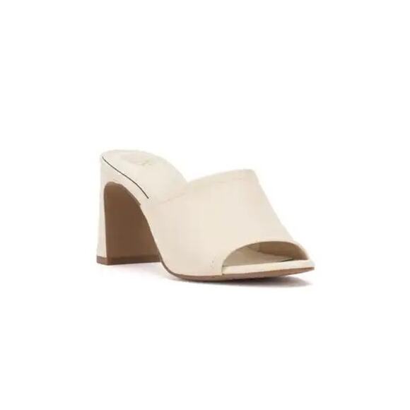Lisa Vicky Shoes - NIB! Lisa Vicky Virtue Sandal Cream Open-Toe Mule Slides  - Size 8